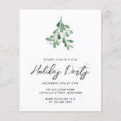 Papier Invitation de fête de vacances économique (Devant)