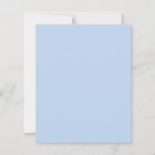 Papier Invitation de Fête des mariées d'aquarelle bleu (Dos)