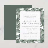 Papier Invitation de Fête des mariées d'aquarelle budgéta (Devant / Derrière)