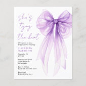 Papier Invitation de Fête des mariées d'aquarelle de Bow  (Devant)