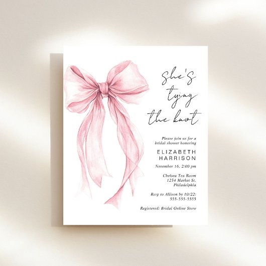 Papier Invitation de Fête des mariées d'aquarelle de la c