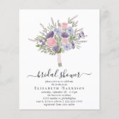 Papier Invitation de Fête des mariées de bouquet floral r (Devant)