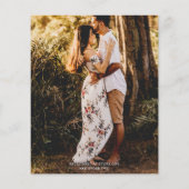 Papier Invitation de Fête des mariées de budget photo de (Dos)