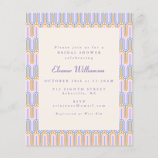 Papier Invitation de Fête des mariées de périphérique Sup (Devant)