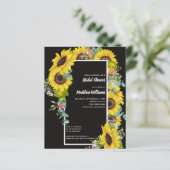 Papier INVITATION de Fête des mariées de tournesol BUDGET (Debout devant)