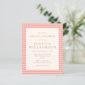 Papier Invitation de Fête des mariées Vintage rose (Debout devant)