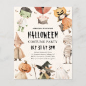 Papier Invitation de fête d'Halloween pour enfants en cos (Devant)
