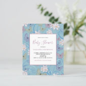 Papier Invitation de fête prénatale fille papillon à peti (Debout devant)