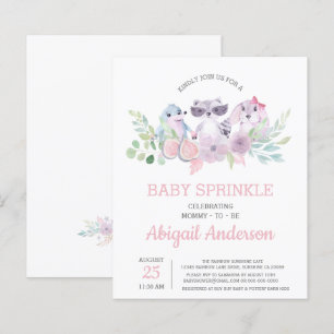Papier Invitation de fête prénatale pour bébé avec animau