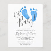 Papier Invitation de fête prénatale pour bébé garçon Budg (Devant)