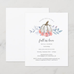 Papier Invitation de fête prénuptiale à thème citrouille