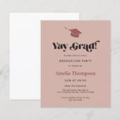 Papier Invitation de fête simple moderne avec un chapeau  (Devant / Derrière)