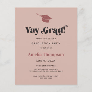 Papier Invitation de fête simple moderne avec un chapeau