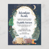 Papier Invitation de fête virtuelle pour bébé à petit bud (Devant)