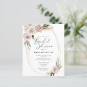 Papier Invitation de Fêtes des mariées florales Boho Budg (Debout devant)