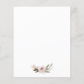 Papier Invitation de Fêtes des mariées florales Boho Budg (Dos)