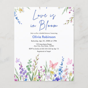 Papier Invitation de fiançailles Budget Love is in Bloom 