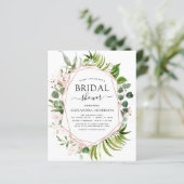 Papier Invitation de fiançailles de greenery Rose Gold à  (Debout devant)