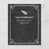 Papier Invitation de Fiançailles de tableau de bord BUDGE (Dos)