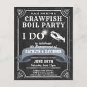 Papier Invitation de Fiançailles de tableau de bord BUDGE (Devant)