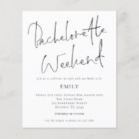 Invitation de fin de semaine de bachelorette de sc