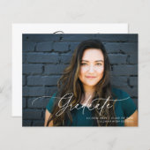 Papier Invitation de graduation de la photo de script (Devant / Derrière)