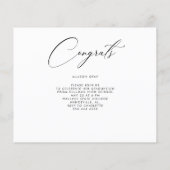 Papier Invitation de graduation de la photo de script (Dos)