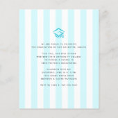 Papier Invitation de graduation du script turquoise de la (Dos)