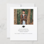 Papier Invitation de graduation photo simple à budget (Dos)