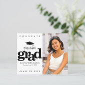 Papier Invitation de la casquette de graduation de photo  (Debout devant)