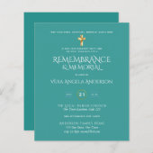 Papier INVITATION de la Croix-d'or commémorative (Devant / Derrière)