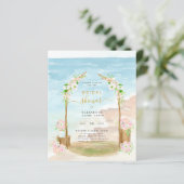 Papier Invitation de la douche nuptiale côtière BUDGET Be (Debout devant)