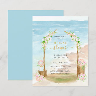 Papier Invitation de la douche nuptiale côtière BUDGET Be