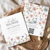 Papier Invitation de la douche nuptiale du code QR du Fle