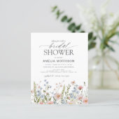 Papier Invitation de la douche nuptiale du code QR du Fle (Debout devant)