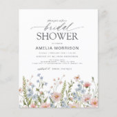 Papier Invitation de la douche nuptiale du code QR du Fle (Devant)