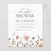 Papier Invitation de la douche nuptiale du code QR du Fle (Devant)