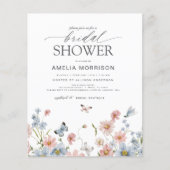 Papier Invitation de la douche nuptiale du code QR du Fle (Devant)