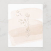 Papier Invitation de la douche nuptiale du Fleur sauvage  (Dos)