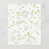 Papier Invitation de la douche nuptiale du printemps Fleu (Dos)