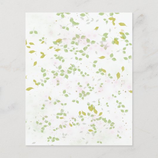 Papier Invitation de la douche nuptiale du printemps Fleu (Dos)