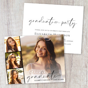 Papier Invitation de la fête de graduation de la bande ph