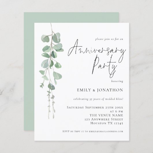 Papier Invitation de la fête de l'anniversaire du script (Devant / Derrière)