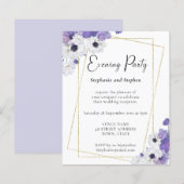 Papier Invitation de la fête de mariage géométrique Budge (Devant / Derrière)