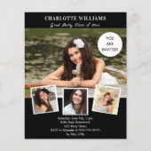 Papier Invitation de la fête de remise de diplômes en noi (Devant)