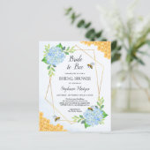 Papier Invitation de la Fête des mariées Mariée à Bee Blu (Debout devant)