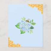 Papier Invitation de la Fête des mariées Mariée à Bee Blu (Dos)