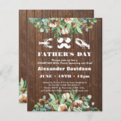 Papier Invitation de la Fête des pères Eucalyptus BUDGET (Devant / Derrière)