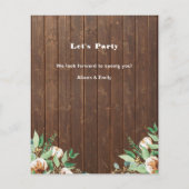 Papier Invitation de la Fête des pères Eucalyptus BUDGET (Dos)