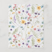 Papier Invitation de la fête du thé de la Fleur sauvage d (Dos)